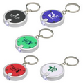 Round Simple Touch LED Keychain